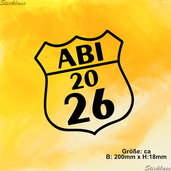 Abi Aufkleber – Route66 Design