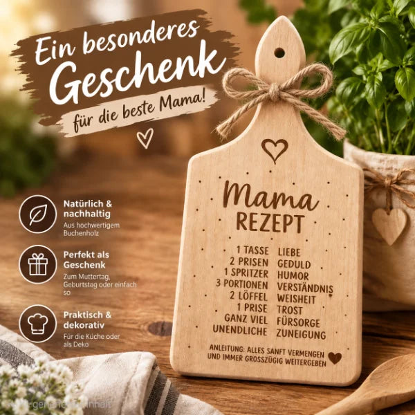 Mama-Rezept Holzgeschenk – Ein liebevolles Andenken für die beste Mama