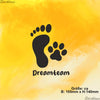 Aufkleber - Dreamteam – Fuß trifft Pfote