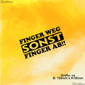 Schriftzug Aufkleber FINGER WEG SONST FINGER AB
