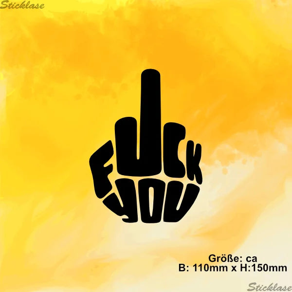 Aufkleber Lustiger Mittelfinger Sticker