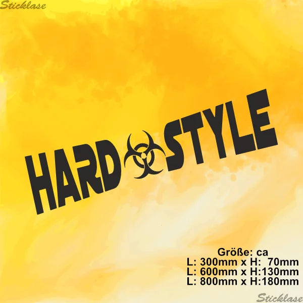 Aufkleber - HARDSTYLE Biohazard