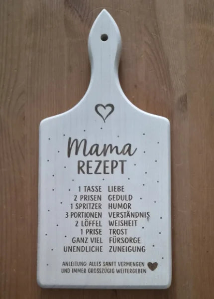 Mama-Rezept Holzgeschenk – Ein liebevolles Andenken für die beste Mama