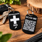 Personalisierter Notfall-Schlüsselanhänger mit QR-Code