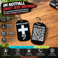 Personalisierter Notfall-Schlüsselanhänger mit QR-Code