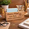 Notizzettel-Halter aus Holz – Hattu Kopf wie Sieb, muttu aufschreiben!