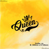 Queen Schriftzug Aufkleber mit Krone