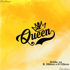 Queen Schriftzug Aufkleber mit Krone