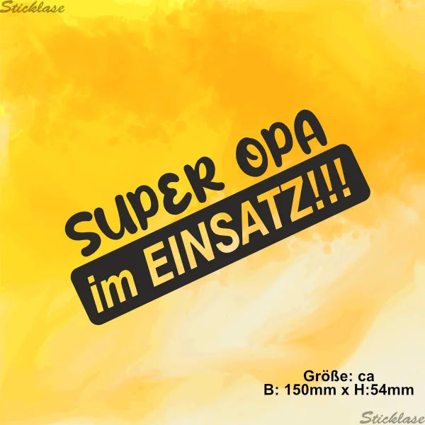 Aufkleber - Super Opa im Einsatz