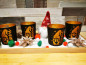 Preview: Advent Windlicht Set aus Glas Schwarz-Gold