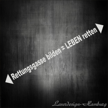 Rettungsgasse bilden = Leben retten