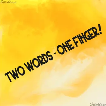 Aufkleber | Two_words_one_finger