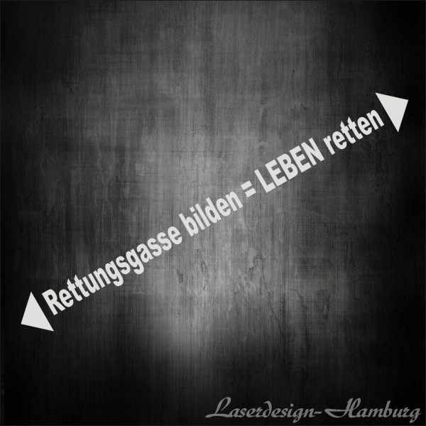 Rettungsgasse bilden = Leben retten