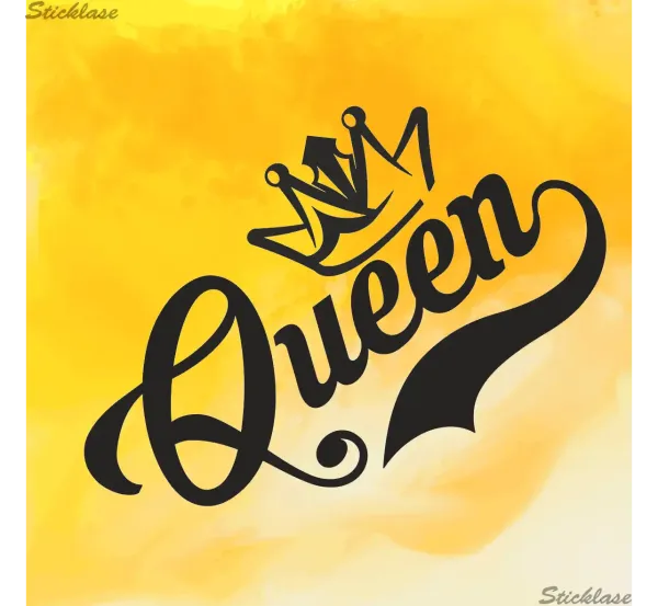 Queen Schriftzug mit Krone