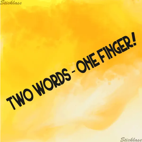 Aufkleber | Two_words_one_finger